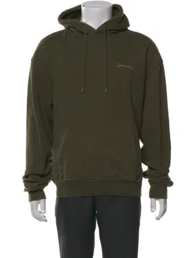 Pre-owned Jacquemus Graphic Print Crew Neck Hoodie In Green