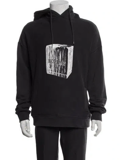 Pre-owned Jacquemus Graphic Print Crew Neck Hoodie In Grey