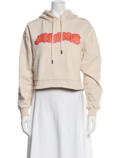 Pre-owned Jacquemus Graphic Print Crew Neck Hoodie In Neutrals