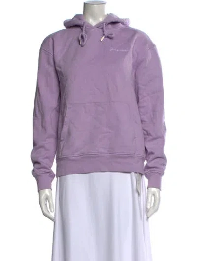 Pre-owned Jacquemus Graphic Print Crew Neck Hoodie In Purple