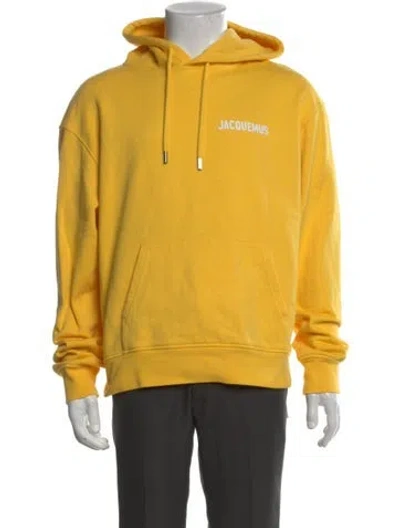 Pre-owned Jacquemus Graphic Print Crew Neck Hoodie In Yellow