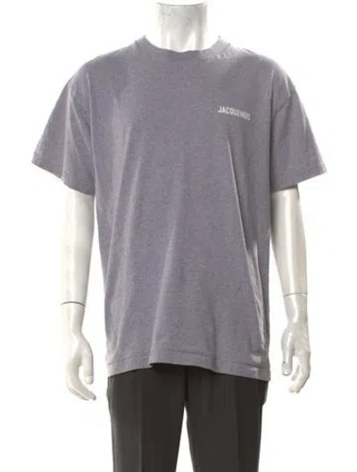 Pre-owned Jacquemus Graphic Print Crew Neck T-shirt In Gray