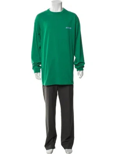 Pre-owned Jacquemus Graphic Print Crew Neck T-shirt In Green