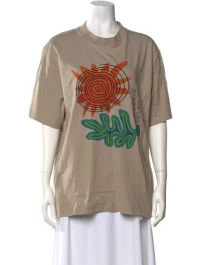 Pre-owned Jacquemus Graphic Print Crew Neck T-shirt In Neutral