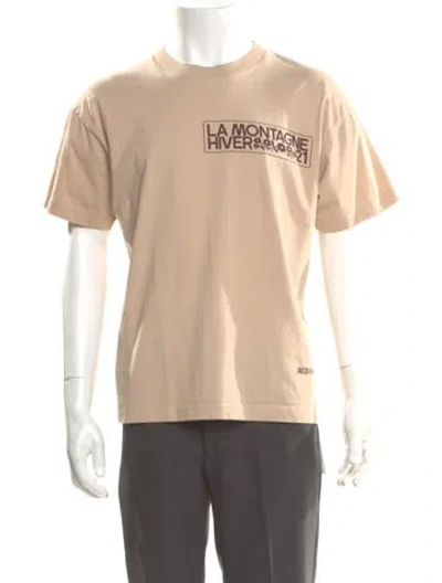 Pre-owned Jacquemus Graphic Print Crew Neck T-shirt In Neutral