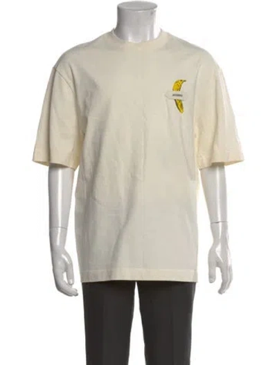 Pre-owned Jacquemus Graphic Print Crew Neck T-shirt In Neutral