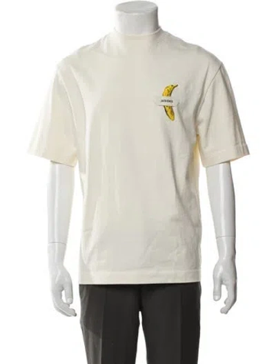 Pre-owned Jacquemus Graphic Print Crew Neck T-shirt In Neutral