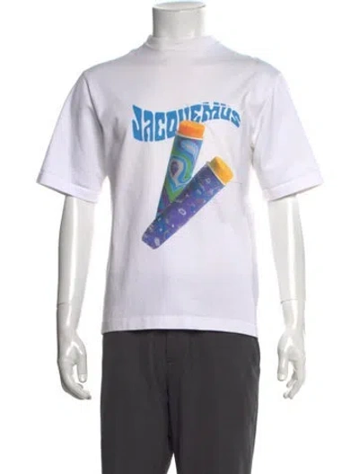 Pre-owned Jacquemus Graphic Print Crew Neck T-shirt In Neutral