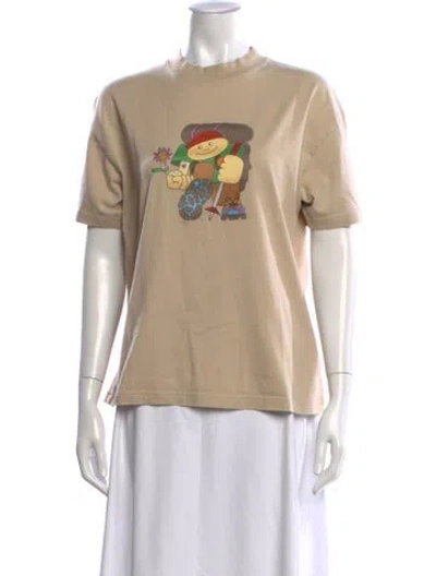 Pre-owned Jacquemus Graphic Print Crew Neck T-shirt In Neutral