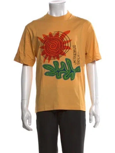Pre-owned Jacquemus Graphic Print Crew Neck T-shirt In Neutrals