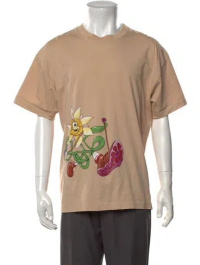 Pre-owned Jacquemus Graphic Print Crew Neck T-shirt In Neutrals