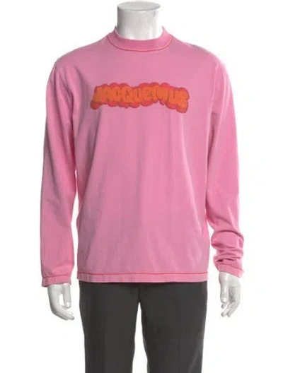 Pre-owned Jacquemus Graphic Print Crew Neck T-shirt In Pink