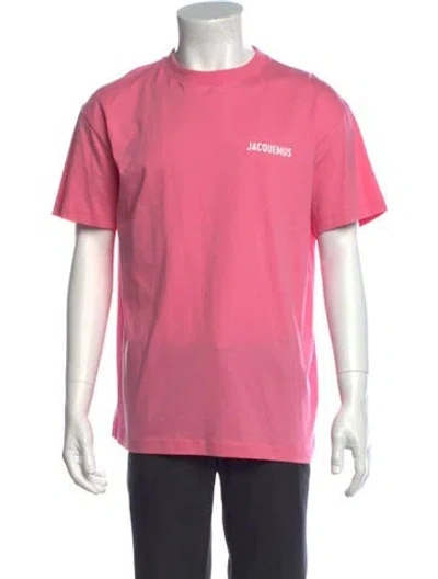 Pre-owned Jacquemus Graphic Print Crew Neck T-shirt In Pink