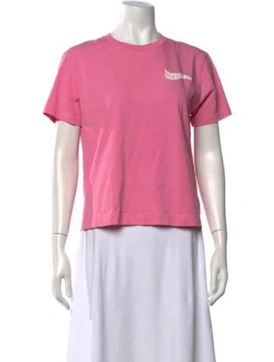 Pre-owned Jacquemus Graphic Print Crew Neck T-shirt In Pink