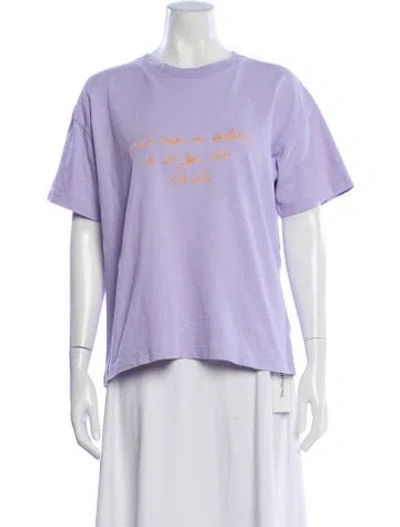 Pre-owned Jacquemus Graphic Print Crew Neck T-shirt In Purple
