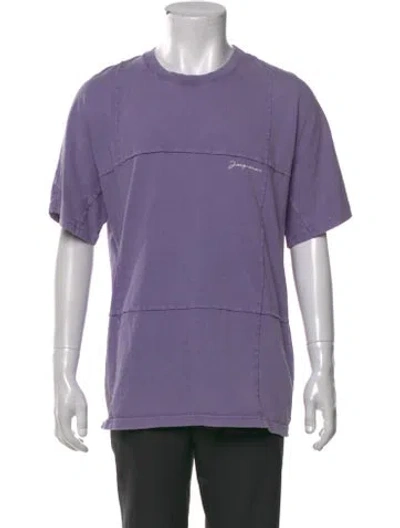 Pre-owned Jacquemus Graphic Print Crew Neck T-shirt In Purple