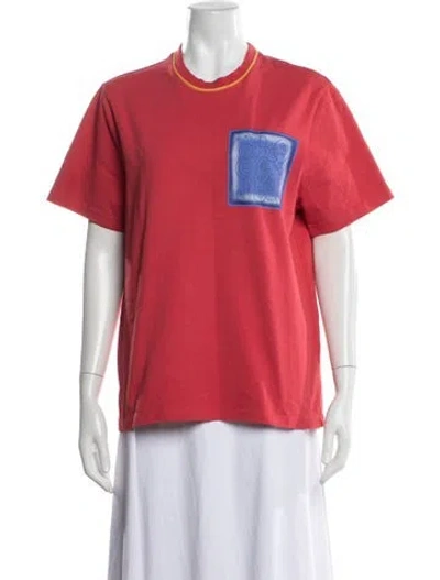 Pre-owned Jacquemus Graphic Print Crew Neck T-shirt In Red