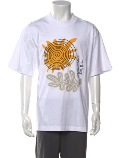 Pre-owned Jacquemus Graphic Print Crew Neck T-shirt W/ Tags In Neutrals