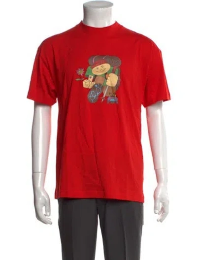 Pre-owned Jacquemus Graphic Print Crew Neck T-shirt W/ Tags In Red
