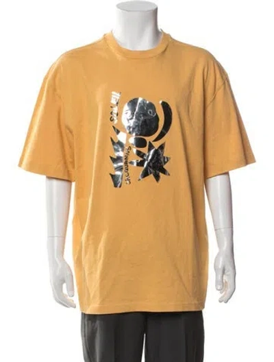 Pre-owned Jacquemus Graphic Print Crew Neck T-shirt W/ Tags In Yellow