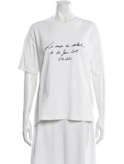 Pre-owned Jacquemus Graphic Print Crew Neck T-shirt In White