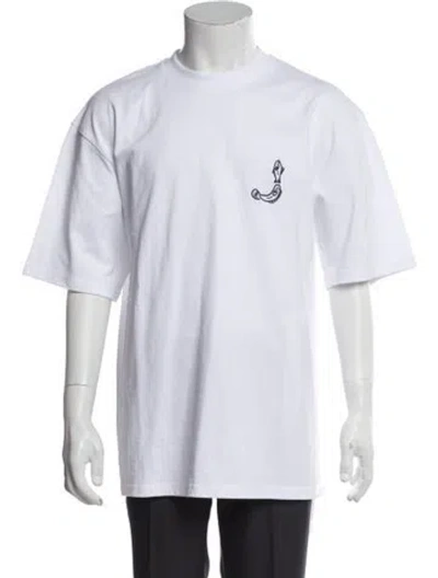 Pre-owned Jacquemus Graphic Print Crew Neck T-shirt In White