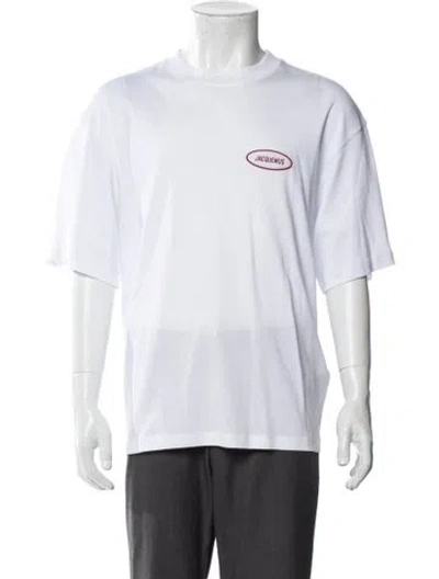 Pre-owned Jacquemus Graphic Print Crew Neck T-shirt In White