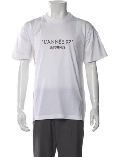 Pre-owned Jacquemus Graphic Print Crew Neck T-shirt In White