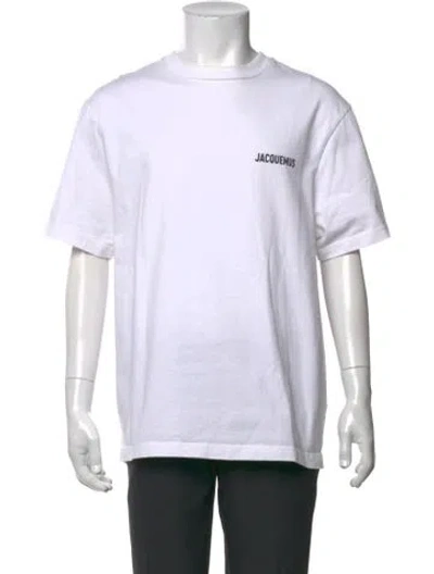 Pre-owned Jacquemus Graphic Print Crew Neck T-shirt In White