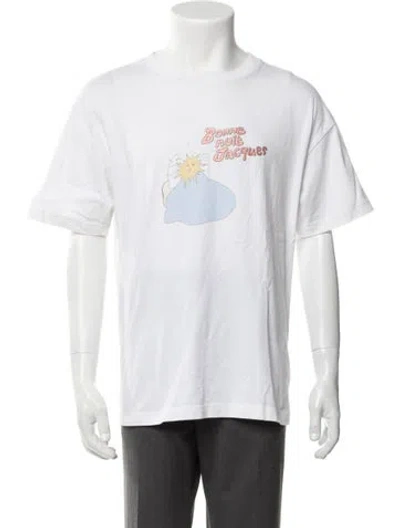 Pre-owned Jacquemus Graphic Print Crew Neck T-shirt In White