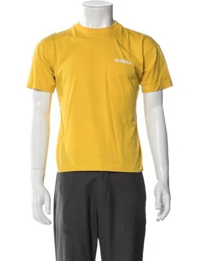 Pre-owned Jacquemus Graphic Print Crew Neck T-shirt In Yellow