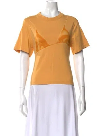 Pre-owned Jacquemus Graphic Print Crew Neck T-shirt In Yellow