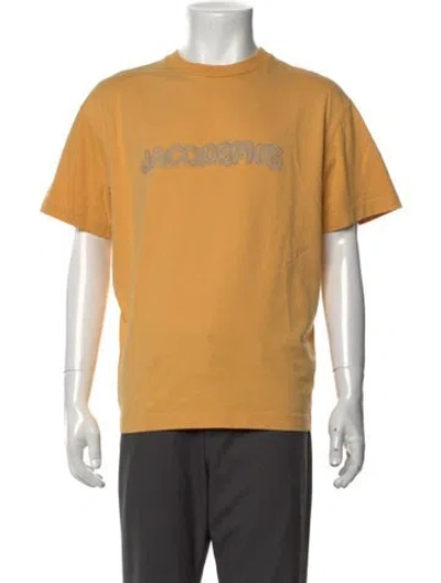 Pre-owned Jacquemus Graphic Print Crew Neck T-shirt In Yellow