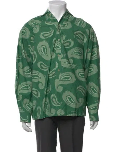 Pre-owned Jacquemus Graphic Print Long Sleeve Jersey W/ Tags In Green
