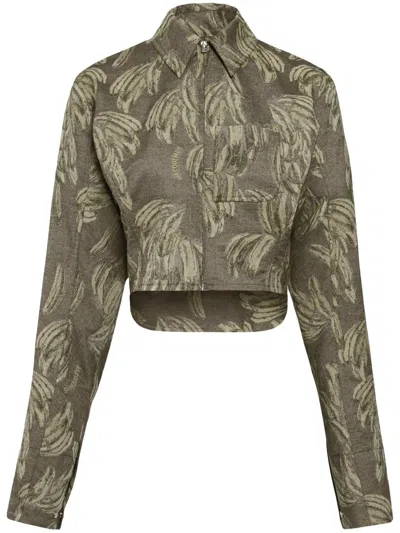 Jacquemus Graphic-print Shirt In Green
