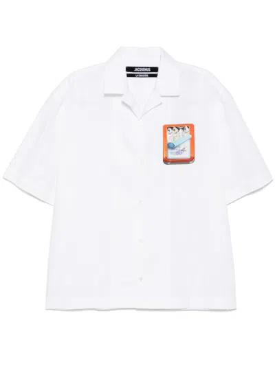 Jacquemus Graphic Print Shirt In White