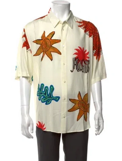 Pre-owned Jacquemus Graphic Print Short Sleeve Shirt In Neutrals