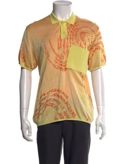Pre-owned Jacquemus Graphic Print Short Sleeve Shirt In Yellow
