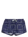 Jacquemus Logo-embroidered Bandana-print Boxers In Blue