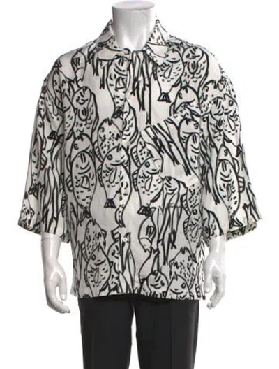 Pre-owned Jacquemus Graphic Print Three-quarter Sleeve Shirt In Multi