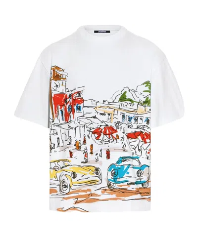 JACQUEMUS JACQUEMUS GRAPHIC PRINTED CREWNECK T-SHIRT