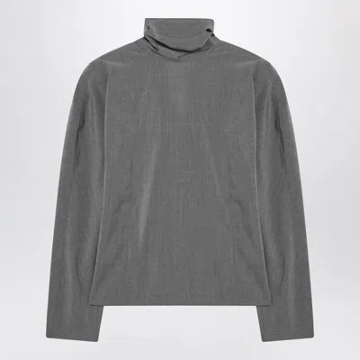 Jacquemus Gray Chale Blouse With Scarf
