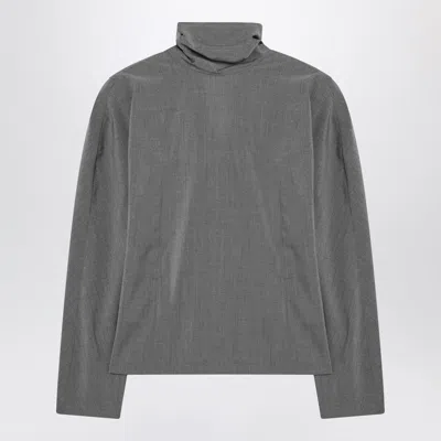 JACQUEMUS JACQUEMUS GRAY CHALE BLOUSE WITH SCARF