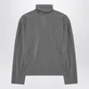 Jacquemus Chale Wool Blouse With Scarf In Gray