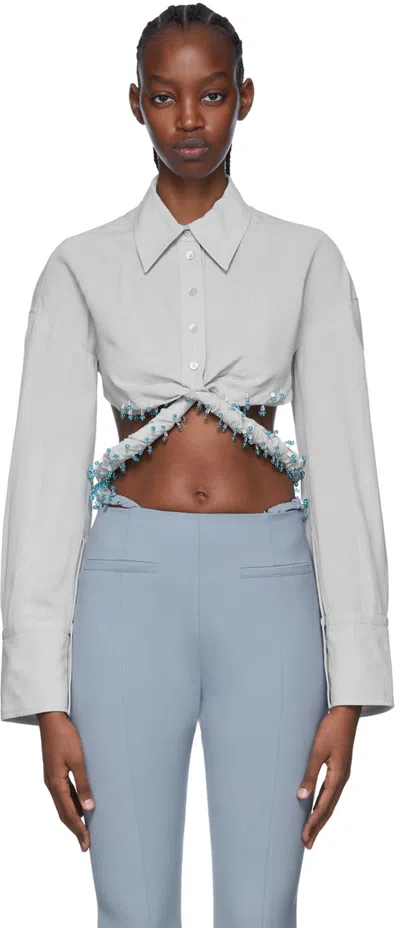 Jacquemus Gray 'la Chemise Perli' Shirt In 910 Light Grey