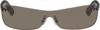 Jacquemus Gray La Croisière 'the Mirada' Sunglasses In Matt Grey/ Gunmetal