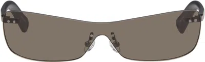 Jacquemus Gray La Croisière 'the Mirada' Sunglasses In Matt Grey/ Gunmetal
