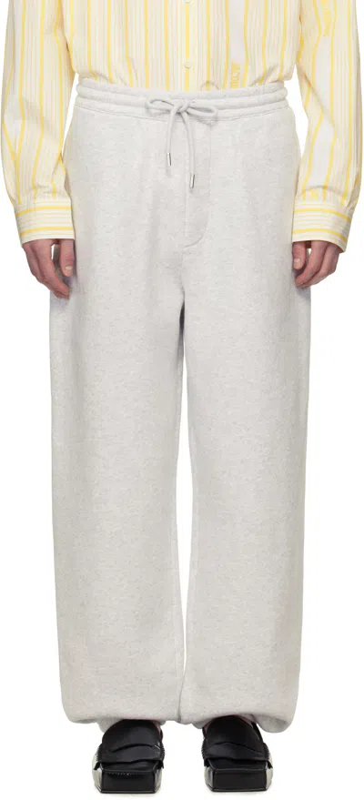 Jacquemus Gray La Croisière 'the Torneo' Sweatpants In 9cm Athletic Club Gr