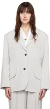 Jacquemus Gray Les Sculptures 'la Veste Titolo' Blazer In 910 Light Grey