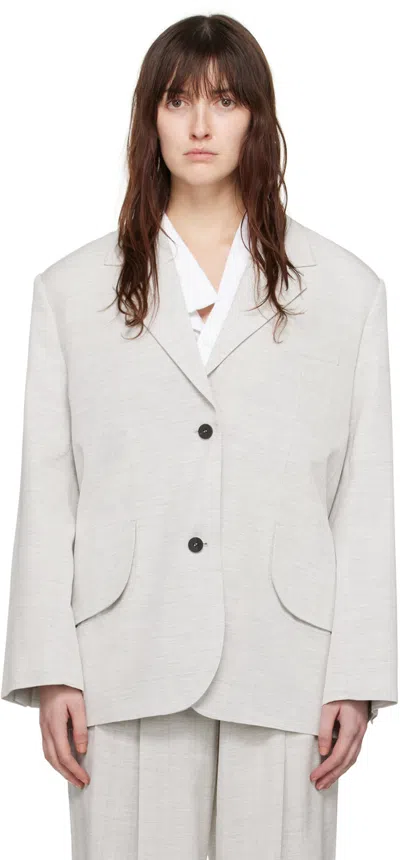 Jacquemus Gray Les Sculptures 'la Veste Titolo' Blazer In 910 Light Grey